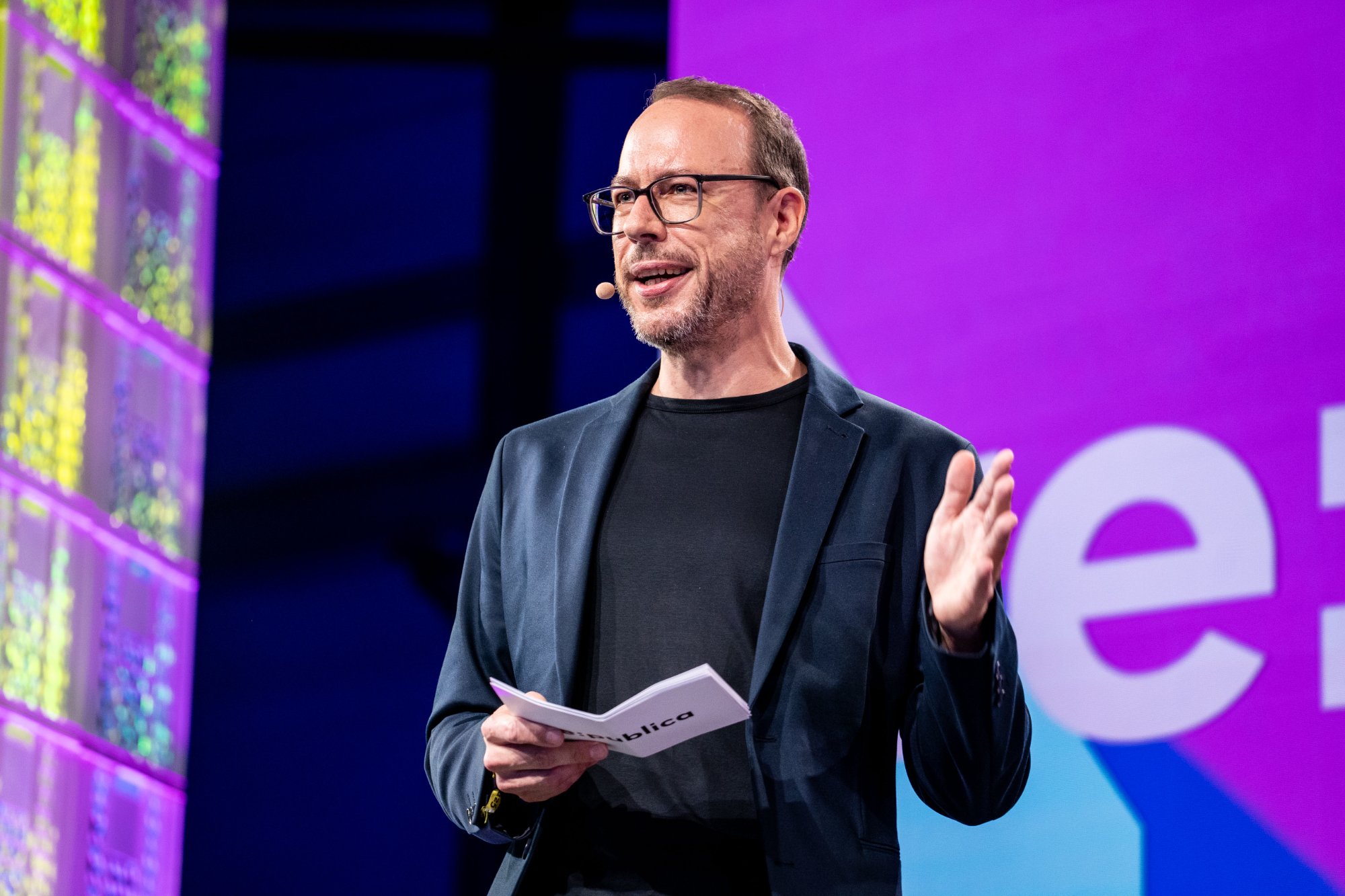 Markus Beckedahl auf der re:publica Bühne